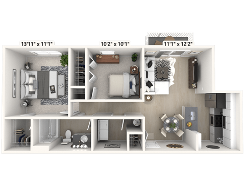 The Ambassador - 2 BR 1 BA  at Alexandria of Carmel Apartments, Carmel, IN, 46032